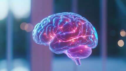 Glowing Brain Concept
