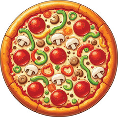 A Delicious And Tasty Pizza Margherita With Tomatoes And Buffalo Mozzarella On White Background

