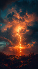 Naklejka premium Cloudy storm in the sea before rain. Tornadoes above the sea. Monsoon season. Storm in the sea.Wonder of natural disaster.
