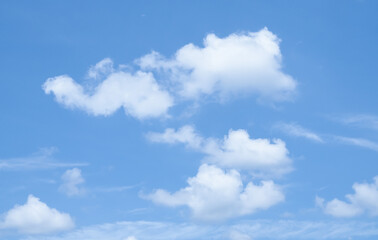 Blue sky with white cloud for nature background