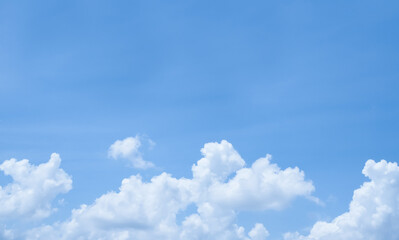 Blue sky with white cloud for nature background