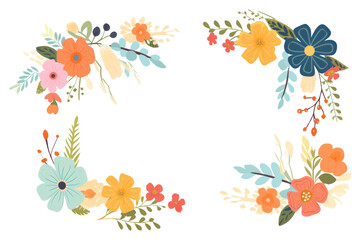 PNG Flower frame pattern plant backgrounds.