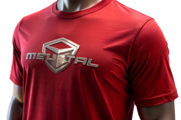 Realistic creative colorful t-shirt or 3D Mockup of a Hanging T-Shirt on a Realistic Background