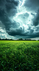 Cloudy storm in the sea before rain. Tornadoes above the sea. Monsoon season. Storm in the sea.Wonder of natural disaster.