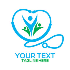 Stethoscope Logo Icon Vector Art Illustration