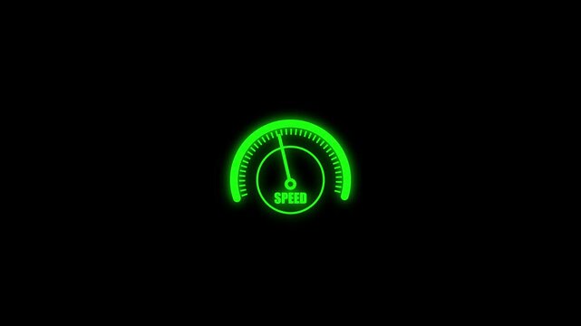 Simple speedmeter icon. Risk concept on speedometer.