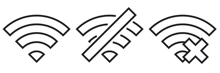 Symbols in trendy flat style isolated on white background. Internet router icon set.