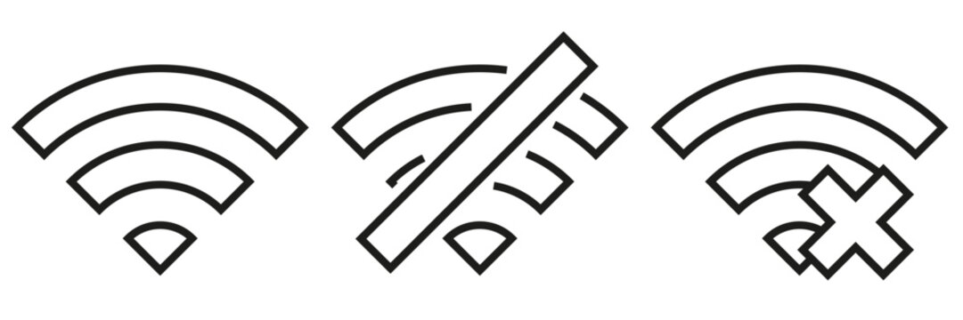 Symbols in trendy flat style isolated on white background. Internet router icon set.