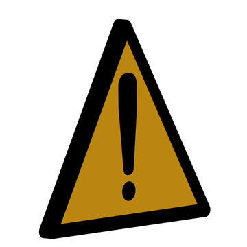 3d Exclamation Mark, Causion Warning Hazadrous Sign Vector Illustration