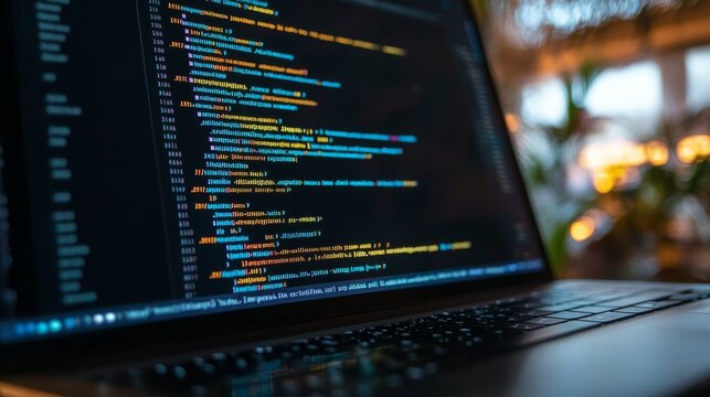 Programmer&acirc;&euro;&trade;s code on a computer screen, symbolizing web development and abstract IT concepts. 