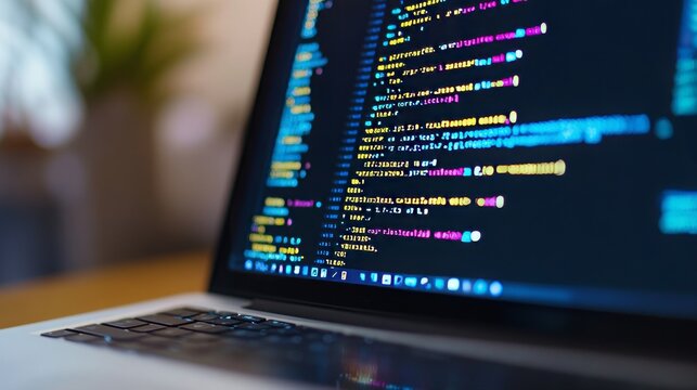 Programmer&acirc;&euro;&trade;s code on a computer screen, symbolizing web development and abstract IT concepts. 