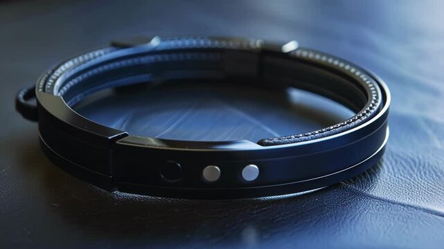 Modern neurotechnology device lying on a dark surface, representing the advancement of brain computer interfaces and their potential in augmenting human capabilities