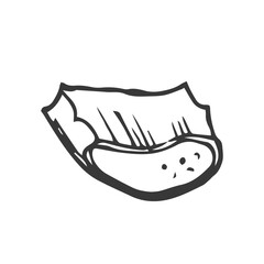 Aloe vera leaves and slice vector illustration. Hand drawn outline black and white succulent medicinal herb. Aloe cross section, botanical drawing for cosmetics, package, decoration, banner