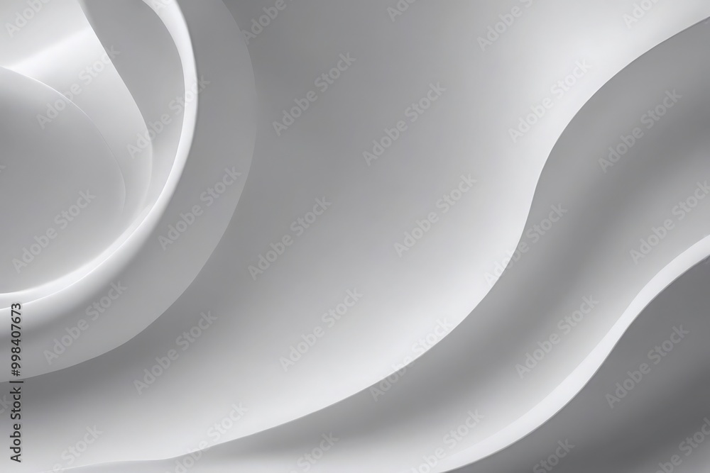Wall mural the image is a white background with a wave-like pattern