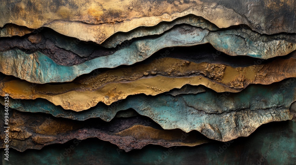 Poster textured layers: design an abstract background with textured layers, incorporating different materia