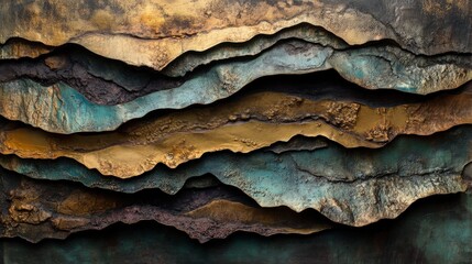 Textured Layers: Design an abstract background with textured layers, incorporating different materials and surfaces to add depth and dimension.