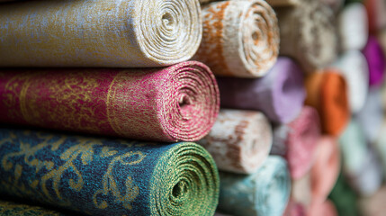 A roll of chenille fabric is a soft, velvety material with a distinctive textured surface, often made from cotton or synthetic fibers, and commonly used for upholstery, throws, and cozy garments.