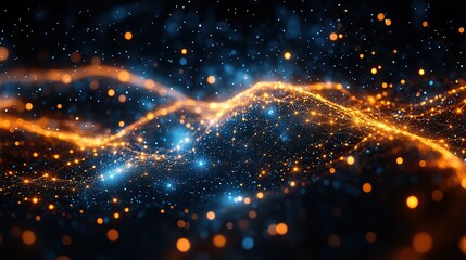 A global network connection abstract technology background, illustrating communication links with lines and dots for design banners.