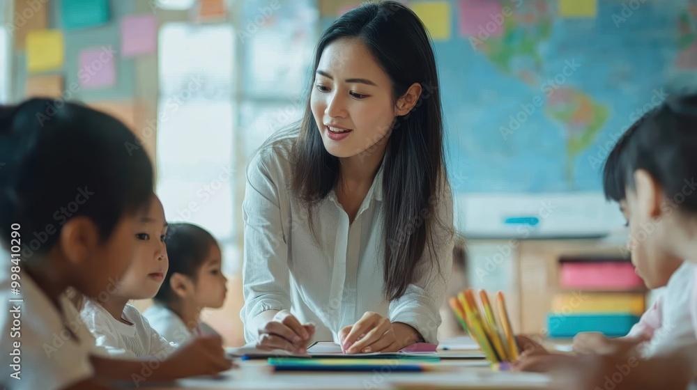 Poster ai-powered tools assisting teachers in creating personalized lesson plans for students.