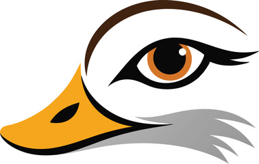 Obraz premium Beautiful Close Up of a Duck Eye Vector Illustration