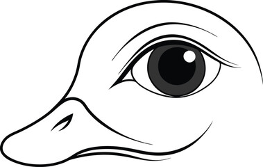 Obraz premium Close Up of a Duck Eye Stunning Vector Illustration 