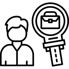 Fototapeta premium Job Seeker Icon