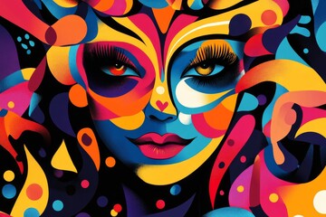 Fototapeta premium abstract background masquerade mask carnival festival