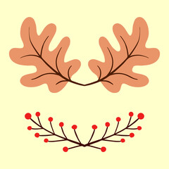Naklejka premium Leaf floral vector