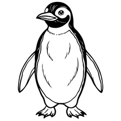 penguin sketch drawing