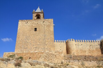 Fototapeta premium Antequera Alcazaba fortress in Spain. Spanish landmark in Andalusia region.