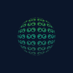 Ornament leaf infinty industry creative technology