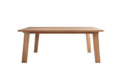 wooden table isolated on white background