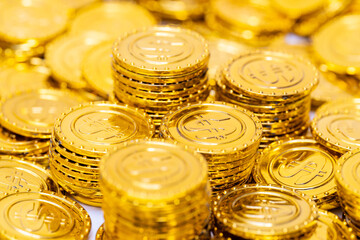 成功と資産を感じさせる金貨