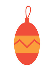Obraz premium Christmas decoration, red ball for the Christmas tree. Isolated vector illustration for holiday design