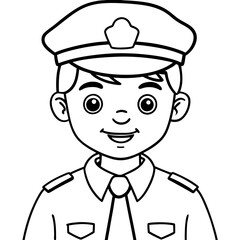 police boy kid wearing career job costume