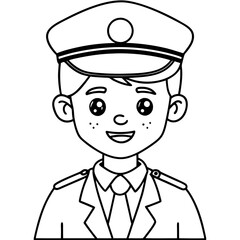 police boy kid wearing career job costume