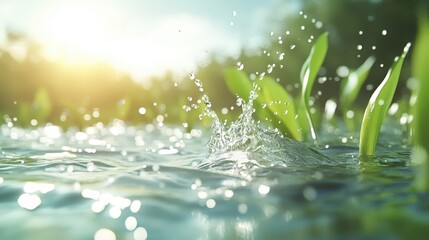 Breathtaking Splash of Water Highlighting the Importance of Clean Water Initiatives in Nature