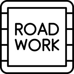 Road Work Sign Icon