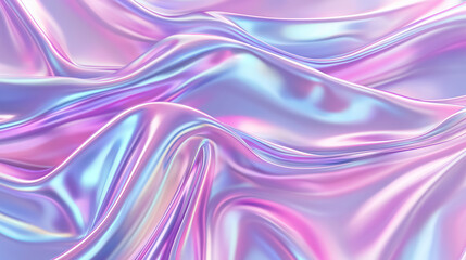 Obraz premium Holographic abstract background with soft pastel colors and smooth gradients