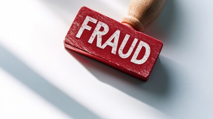 Fraud Stamp on White Background