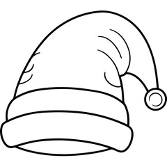 santa claus hat drawing