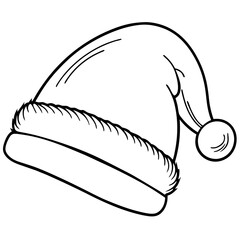 santa claus hat drawing