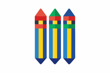 pencils isolated on white background