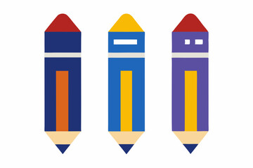 illustration of a set of pencils