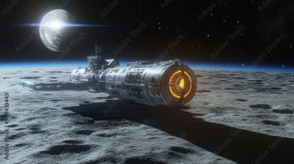 Poster visualize a world where space exploration is a reality for many.