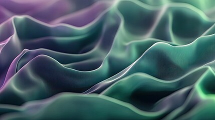 Obraz premium Abstract green and violet waves, representing Julia programming smooth and dynamic role in data science