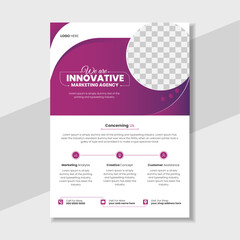 Creative modern professional corporate business flyer design template for marketing
