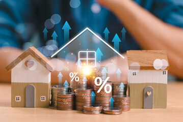 Real estate investment concept. Succession business agent, home insurance service, broker offer...