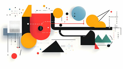 Obraz premium Abstract Simple Vector Graphic Design Elements