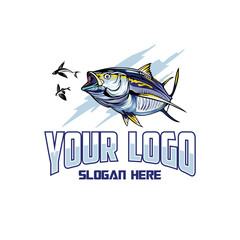 vector logo tuna fishing